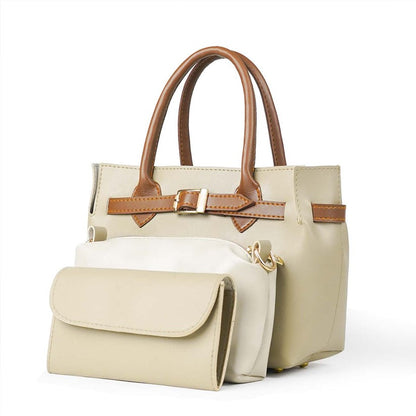 Savvy Luxe – 3-Piece Buckle Set (Beige)