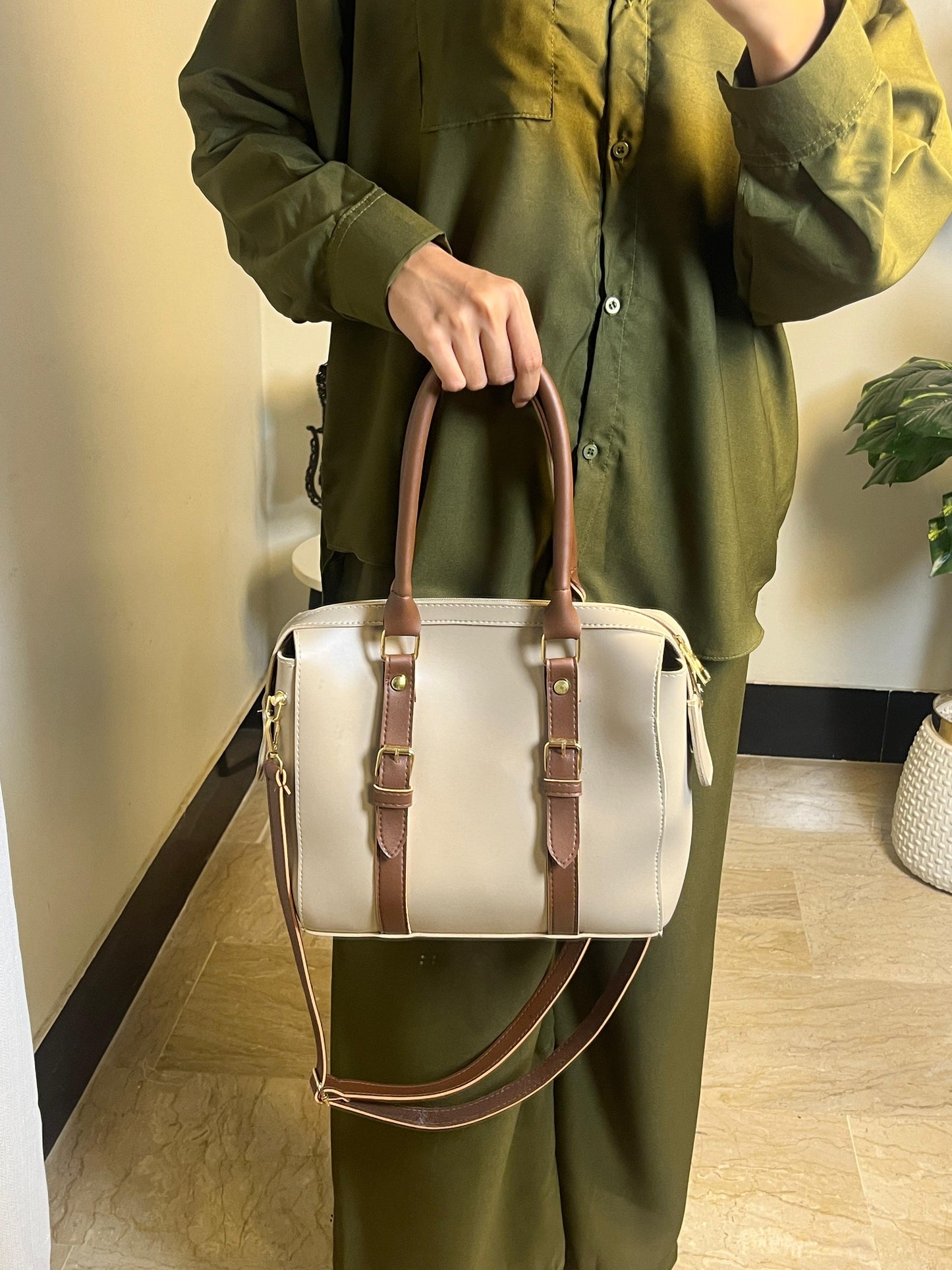 Zara Bag – Beige & Brown